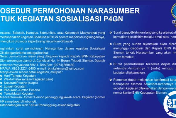 PROSEDUR PERMOHONAN NARASUMBER SOSIALISASI P4GN