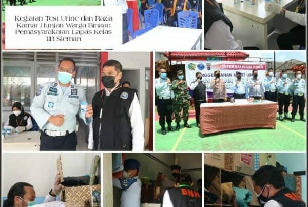Test Urine Narkotika dan Razia Kamar Hunian Warga Binaan Pemasyarakatan di Lapas Kelas IIB Sleman