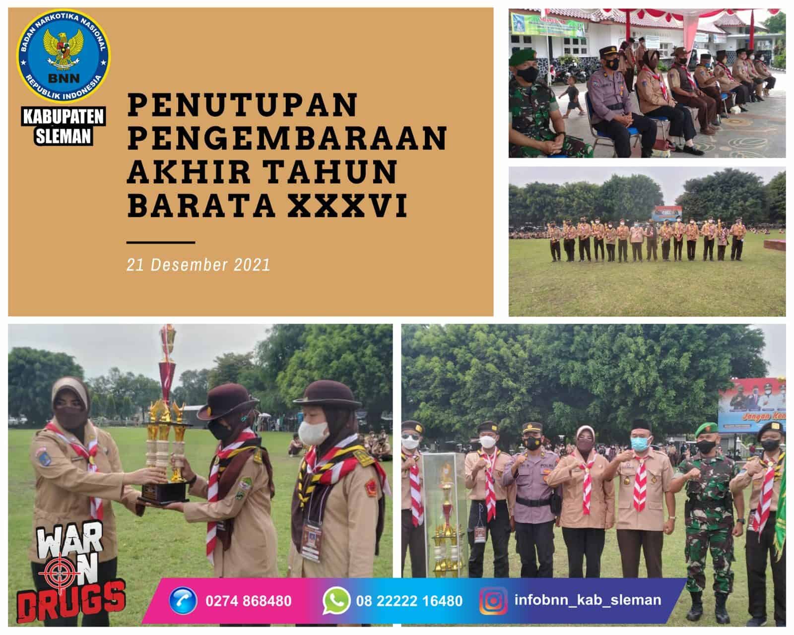 Penutupan Pengembaraan Akhir Tahun (BARATA) XXXVI Kwartir Cabang Gerakan Pramuka Sleman Tahun 2021 Konsep Otomatis