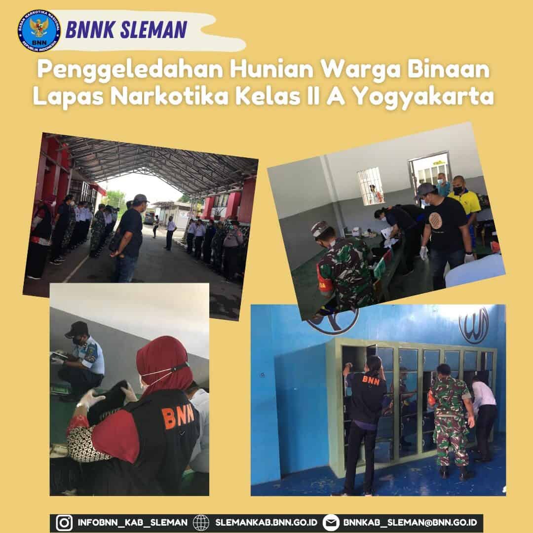 P4GN melalui Kegiatan Penggeledahan Hunian Warga Binaan di Lapas Narkotika Kelas IIA Yogyakarta P4GN melalui Kegiatan Penggeledahan Hunian Warga Binaan di Lapas Narkotika Kelas IIA Yogyakarta