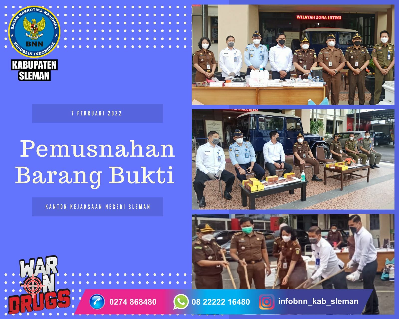 Pemusnahan Barang Bukti Perkara Tindak Pidana Umum di Kejaksaan Negeri Sleman