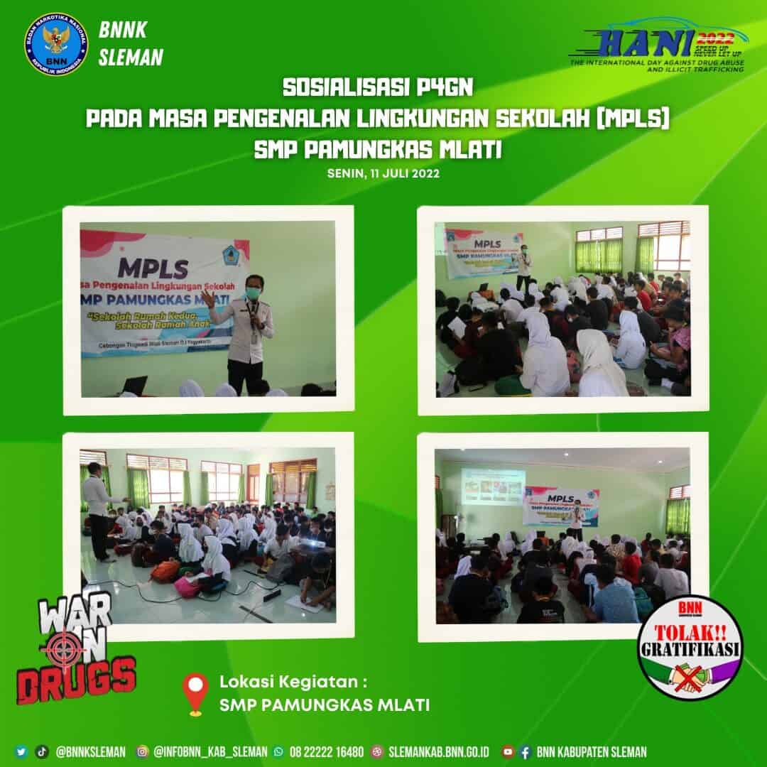 Sosialisasi P4GN pada Masa Pengenalan Lingkungan Sekolah SMP Pamungkas Mlati Sosialisasi P4GN pada Masa Pengenalan Lingkungan Sekolah SMP Pamungkas Mlati
