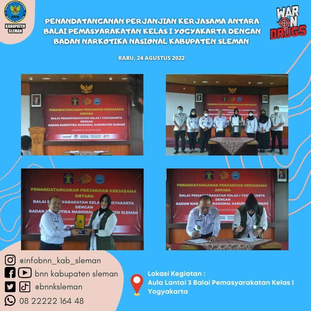 Penandatanganan Kerjasama Antara BAPAS Kelas I Yogyakarta Dengan BNNK Sleman Penandatanganan Kerjasama Antara BAPAS Kelas I Yogyakarta Dengan BNNK Sleman