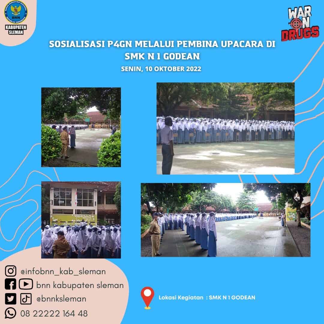 BNNK Sleman Hadir Dalam Upacara Bendera di SMKN 1 Godean BNNK Sleman Hadir Dalam Upacara Bendera di SMKN 1 Godean