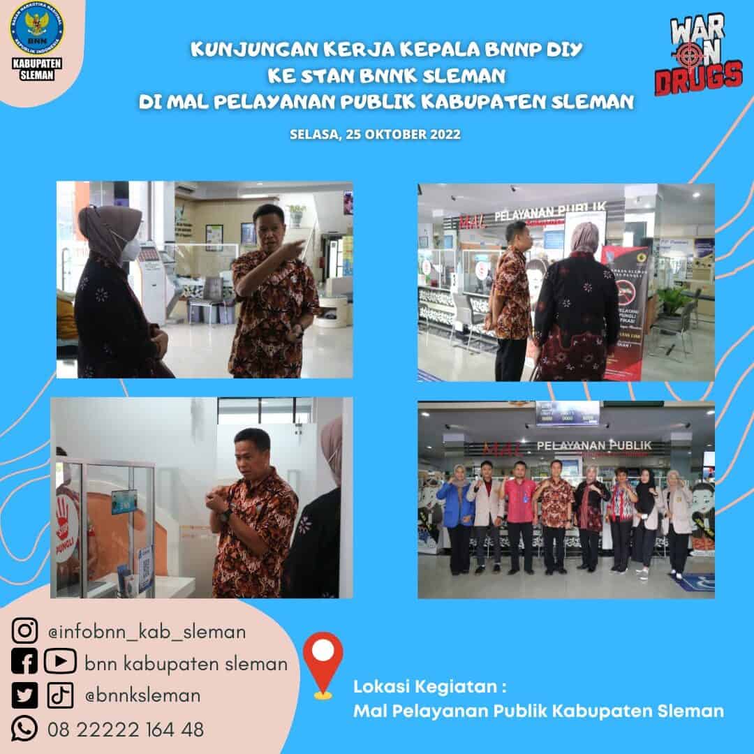 Kunjungan Kepala BNNP DIY di Mal Pelayanan Terpadu Kabupaten Sleman Kunjungan Kepala BNNP DIY di Mall Pelayanan Terpadu Kabupaten Sleman