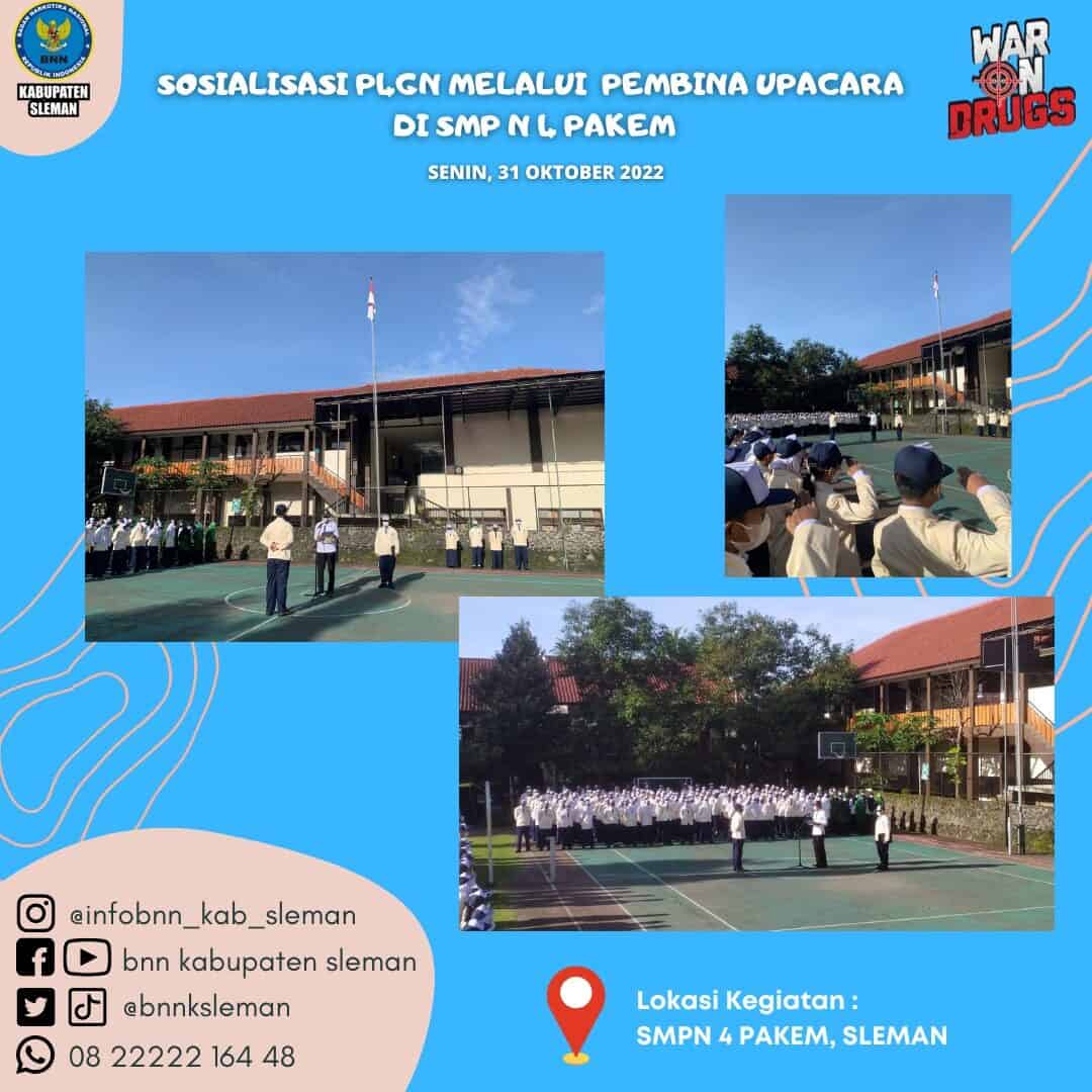 BNNK Sleman Gelorakan War On Drugs di SMPN 4 Pakem BNNK Sleman Gelorakan War On Drugs di SMPN 4 Pakem