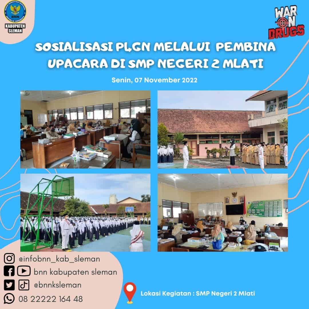 Pelajar SMP Negeri 2 Mlati Dikenalkan Dengan Program Rehabilitasi di BNNK Sleman Pelajar SMP Negeri 2 Mlati Dikenalkan Dengan Program Rehabilitasi di BNNK Sleman