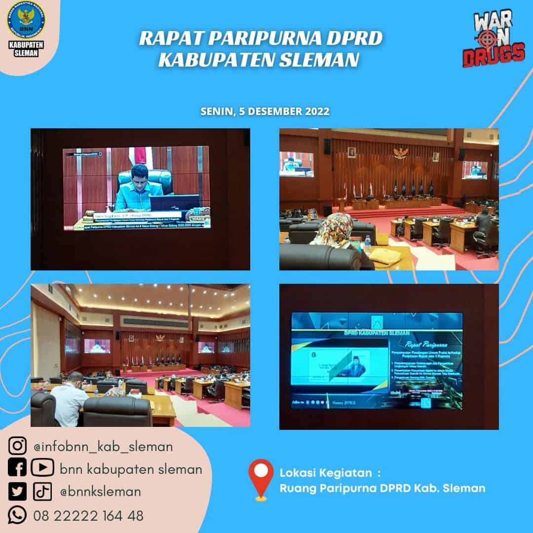 BNNK Sleman Turut Hadir Dalam Rapat Paripurna DPRD Sleman BNNK Sleman Turut Hadir Dalam Rapat Paripurna DPRD Sleman