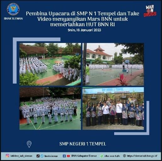 Sosialisasi P4GN Melalui Pembina Upacara di SMP Negeri 1 Tempel