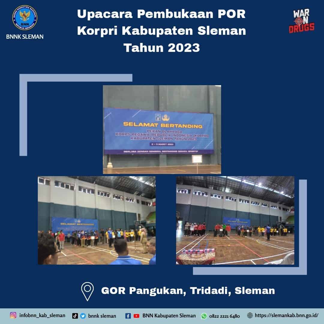 Ketua DP KORPRI Unit BNNK Sleman Hadiri Pembukaan POR KORPRI Kabupaten Sleman Ketua DP KORPRI Unit BNNK Sleman Hadiri Pembukaan POR KORPRI Kabupaten Sleman