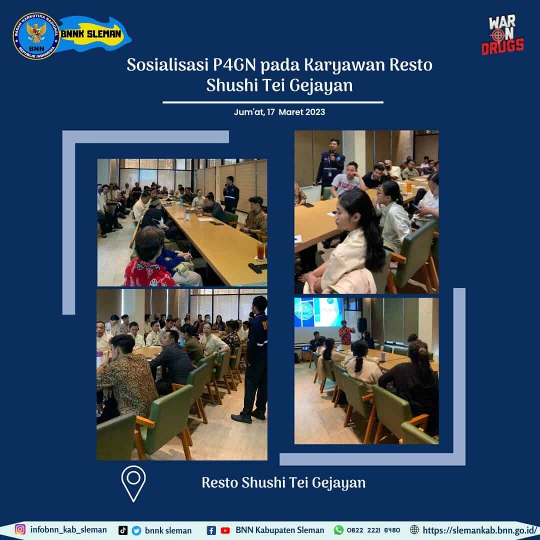 Resto Shushi Tei Gejayan Sleman Gelar Sosialisasi P4GN Bagi Karyawan Resto Shushi Tei Gejayan Sleman Gelar Sosialisasi P4GN Bagi Karyawan