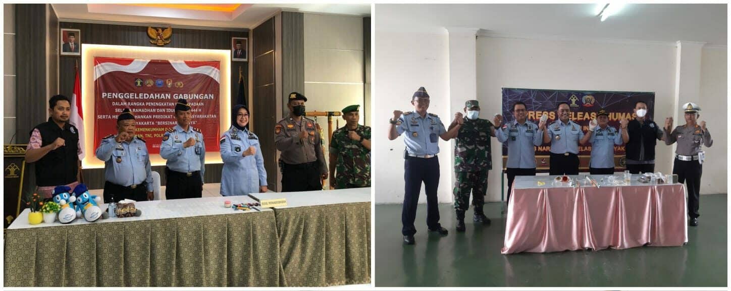 Menjelang Idul Fitri, Lapas Narkotika Yogyakarta dan Lapas Sleman Lakukan Razia Kamar Hunian WBP