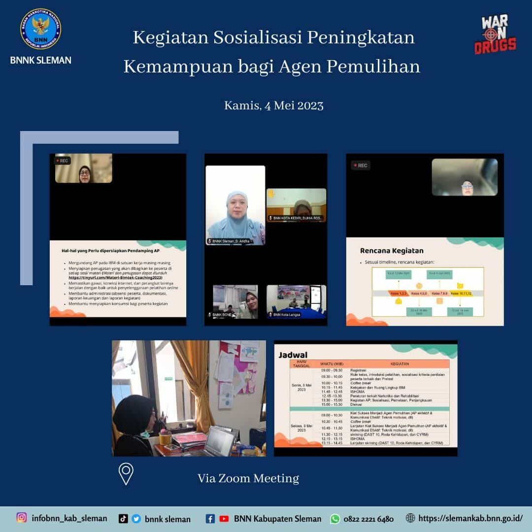 Sosialisasi Peningkatan Kemampuan Bagi Agen Pemulihan Sosialisasi Peningkatan Kemampuan Bagi Agen Pemulihan