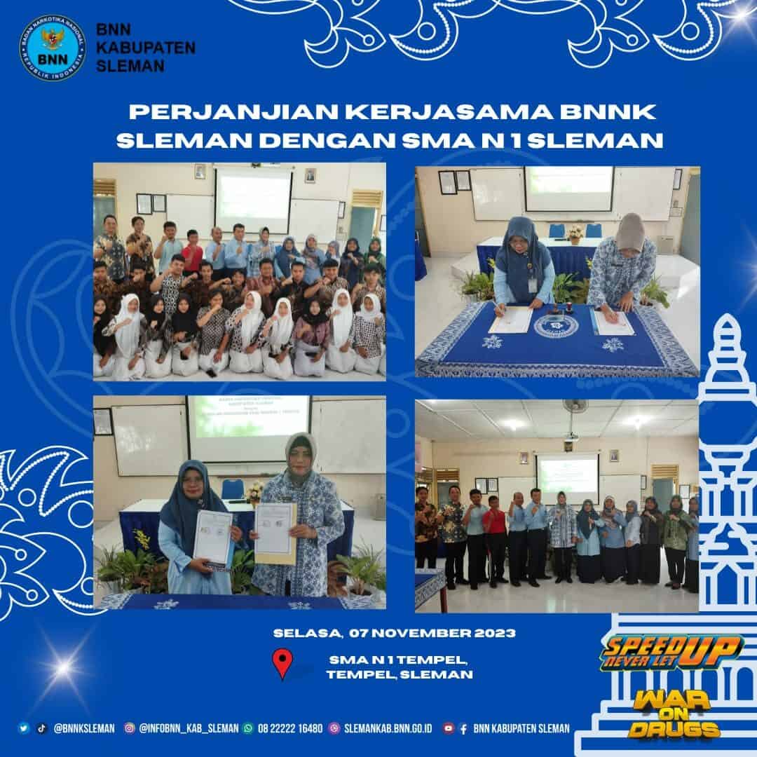 MoU P4GN Antara SMAN 1 Tempel Dengan BNNK Sleman MoU P4GN Antara SMAN 1 Tempel Dengan BNNK Sleman