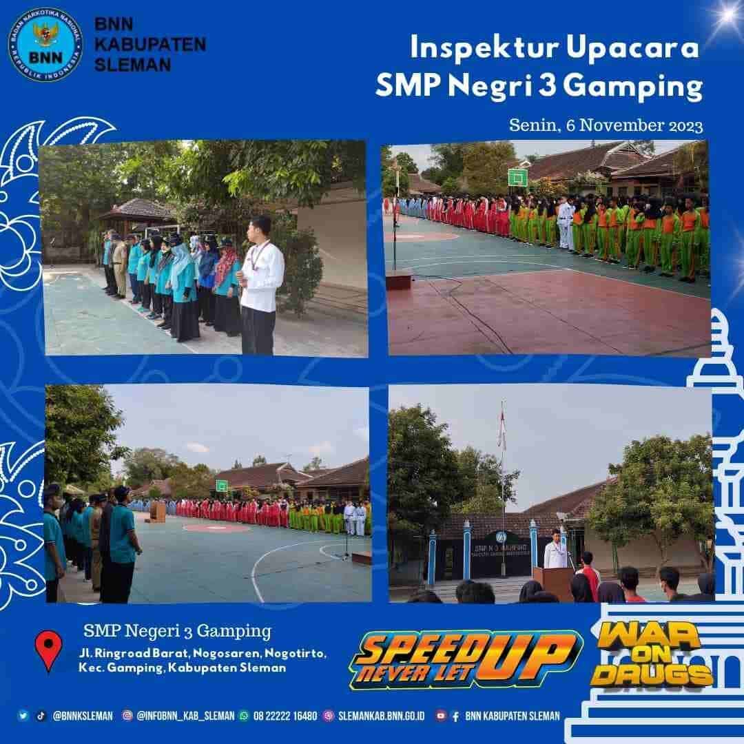 Sosialisasi P4GN Pada Upacara Bendera di SMPN 3 Gamping Sosialisasi P4GN Pada Upacara Bendera di SMPN 3 Gamping