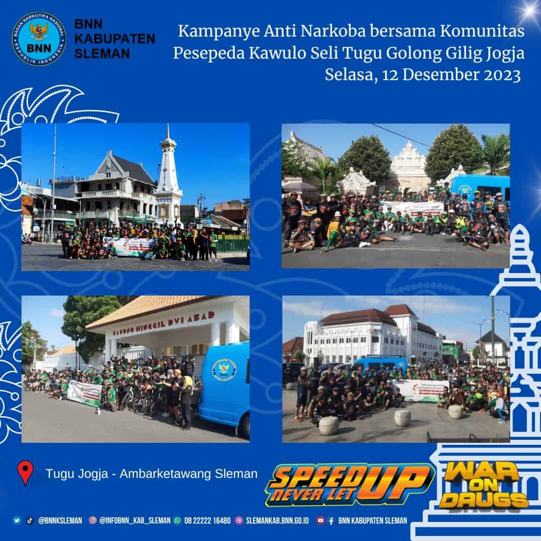 Kampanye Anti Narkoba Bersama Komunitas Pesepeda Kawulo Seli Tugu Golong Gilig Jogja Kampanye Anti Narkoba Bersama Komunitas Pesepeda Kawulo Seli Tugu Golong Gilig Jogja