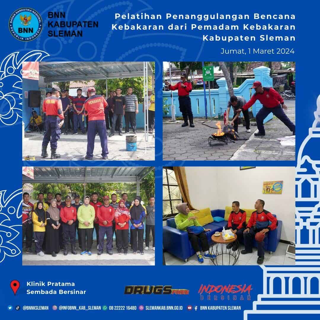 BNNK Sleman Adakan Pelatihan Penanggulangan Bencana Kebakaran BNNK Sleman Adakan Pelatihan Penanggulangan Bencana Kebakaran