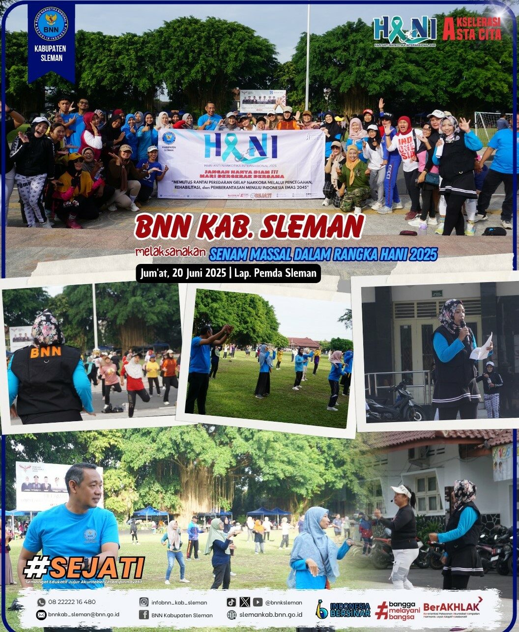 Semarak HANI 2025: Ratusan Warga Sleman Ikuti Senam Massal dan Deklarasi Anti Narkoba Semarak HANI 2025: Ratusan Warga Sleman Ikuti Senam Massal dan Deklarasi Anti Narkoba