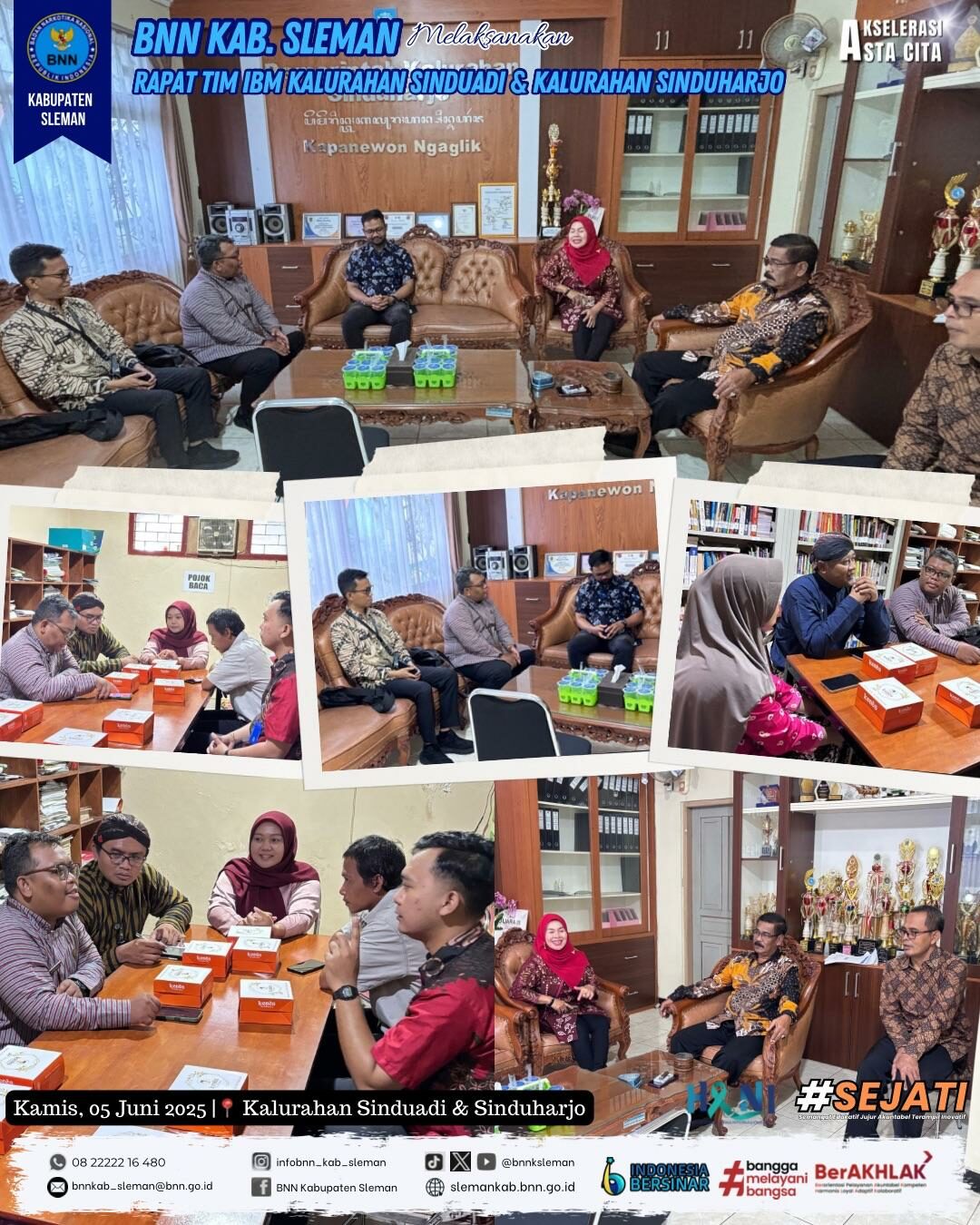 BNNK Sleman Gelar Rapat Strategis IBM di Kalurahan Sinduadi dan Sinduharjo