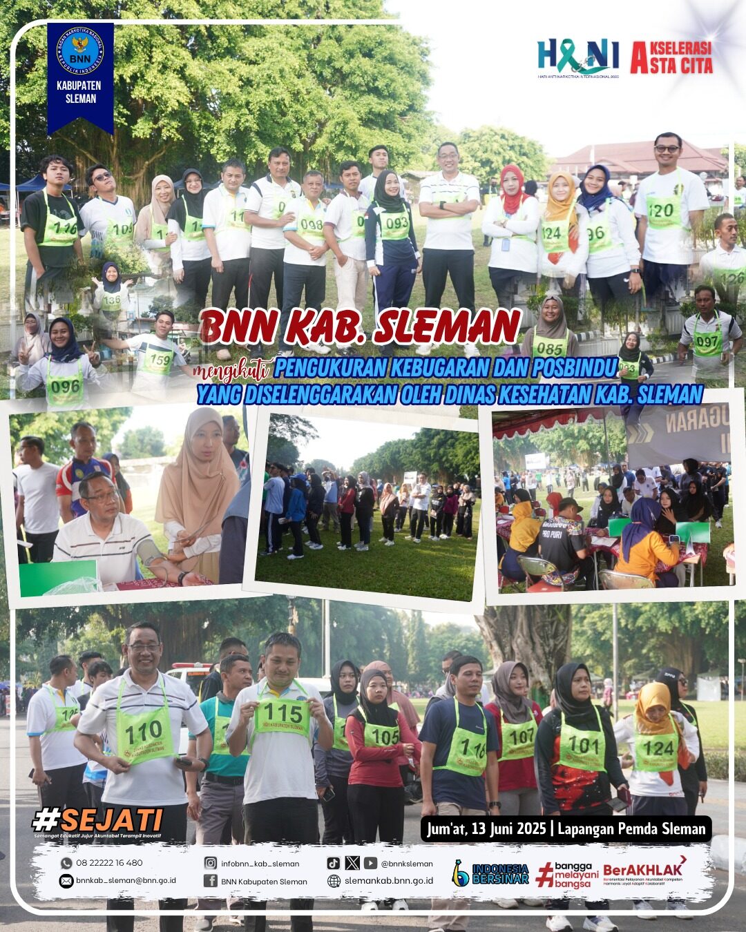 BNNK Sleman Ikuti Pengukuran Kebugaran dan Posbindu: Jaga Kesehatan, Tingkatkan Performa Pelayanan Publik Pengukuran Kebugaran Tubuh dan Posbindu