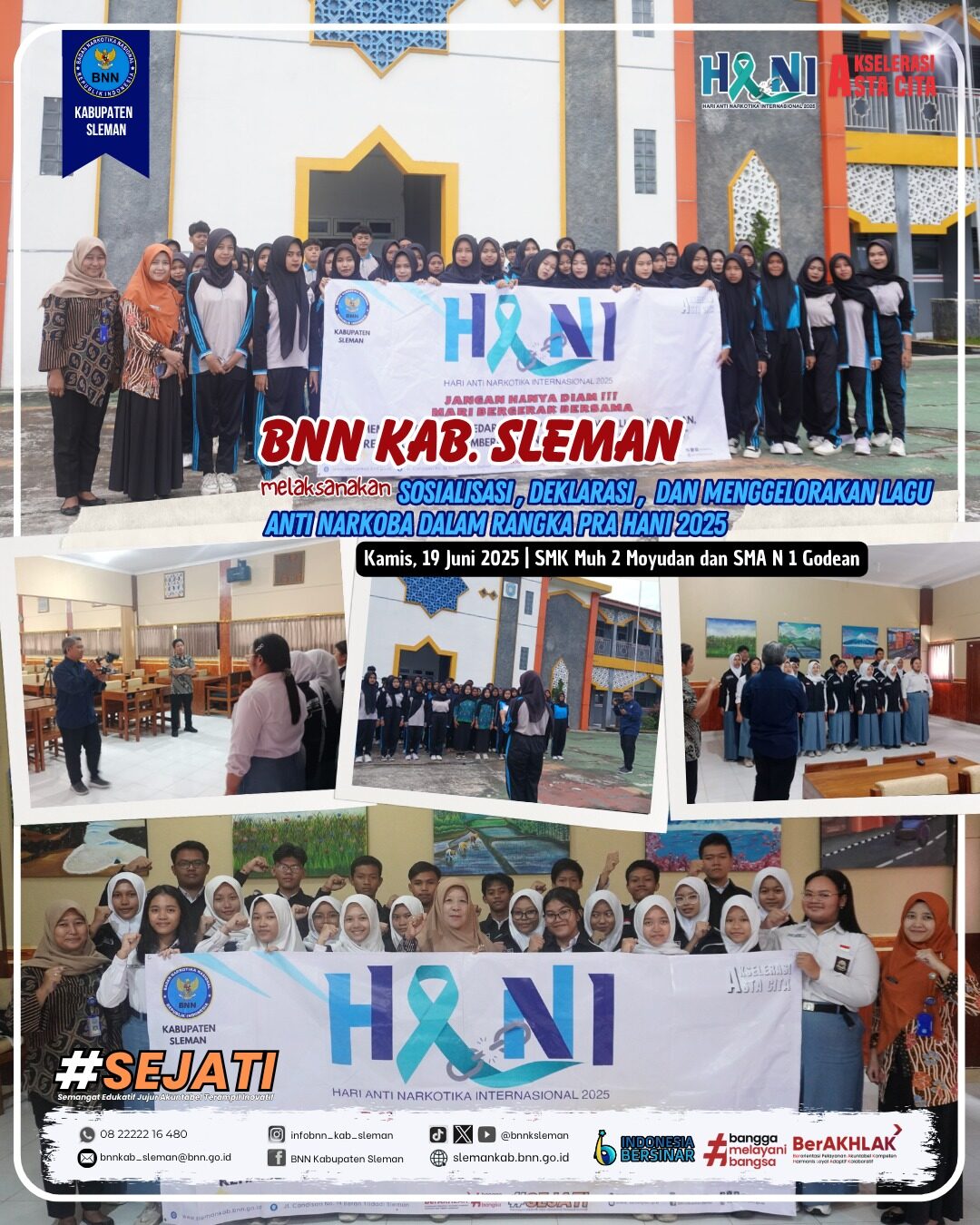 BNNK Sleman Gelar Sosialisasi dan Deklarasi Anti Narkoba di Sekolah, Semarakkan Pra-HANI 2025 BNNK Sleman Gelar Sosialisasi dan Deklarasi Anti Narkoba di Sekolah, Semarakkan Pra-HANI 2025